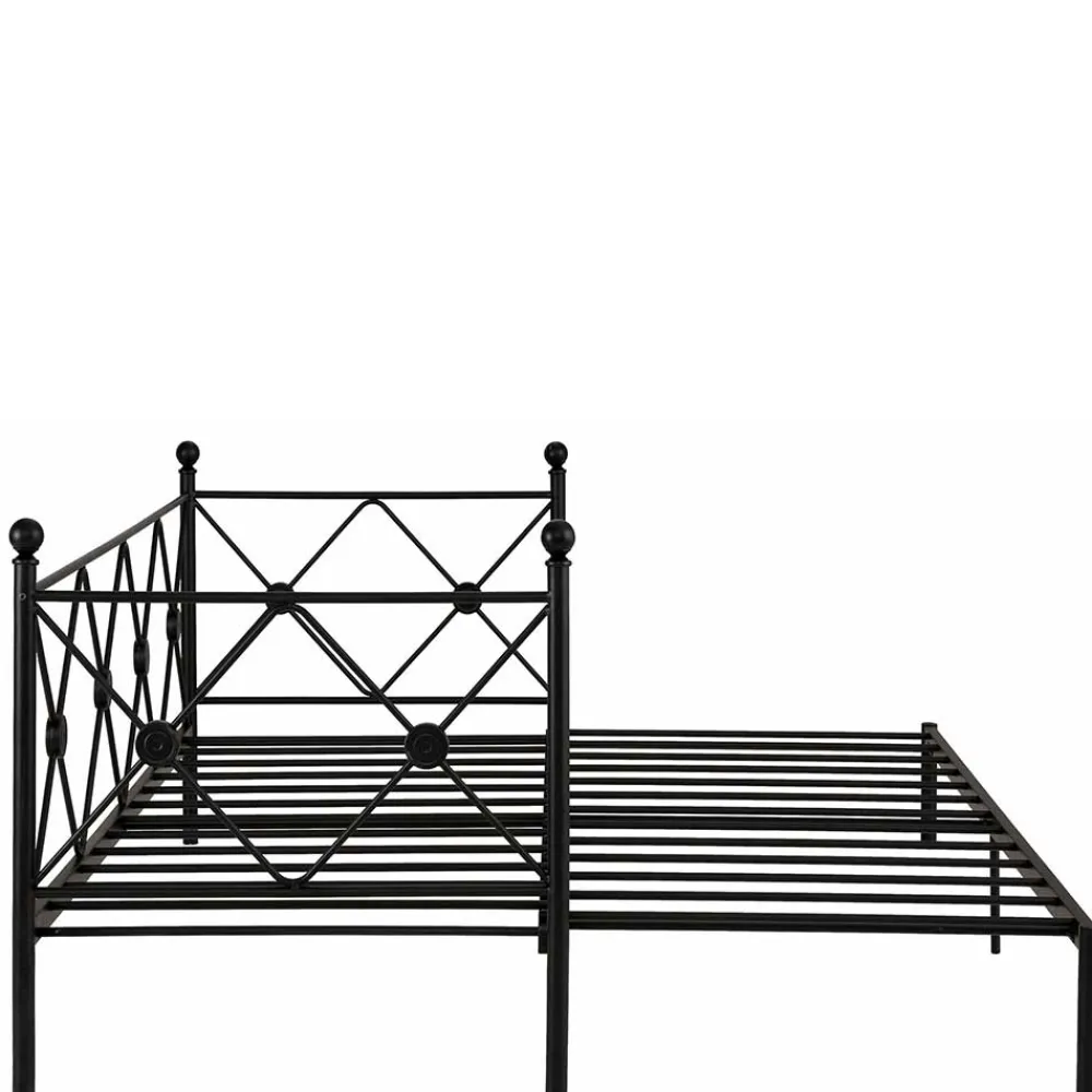 Wohnen Vintage Möbel*Metallbett zum Ausziehen im Vintage Look - Vrony