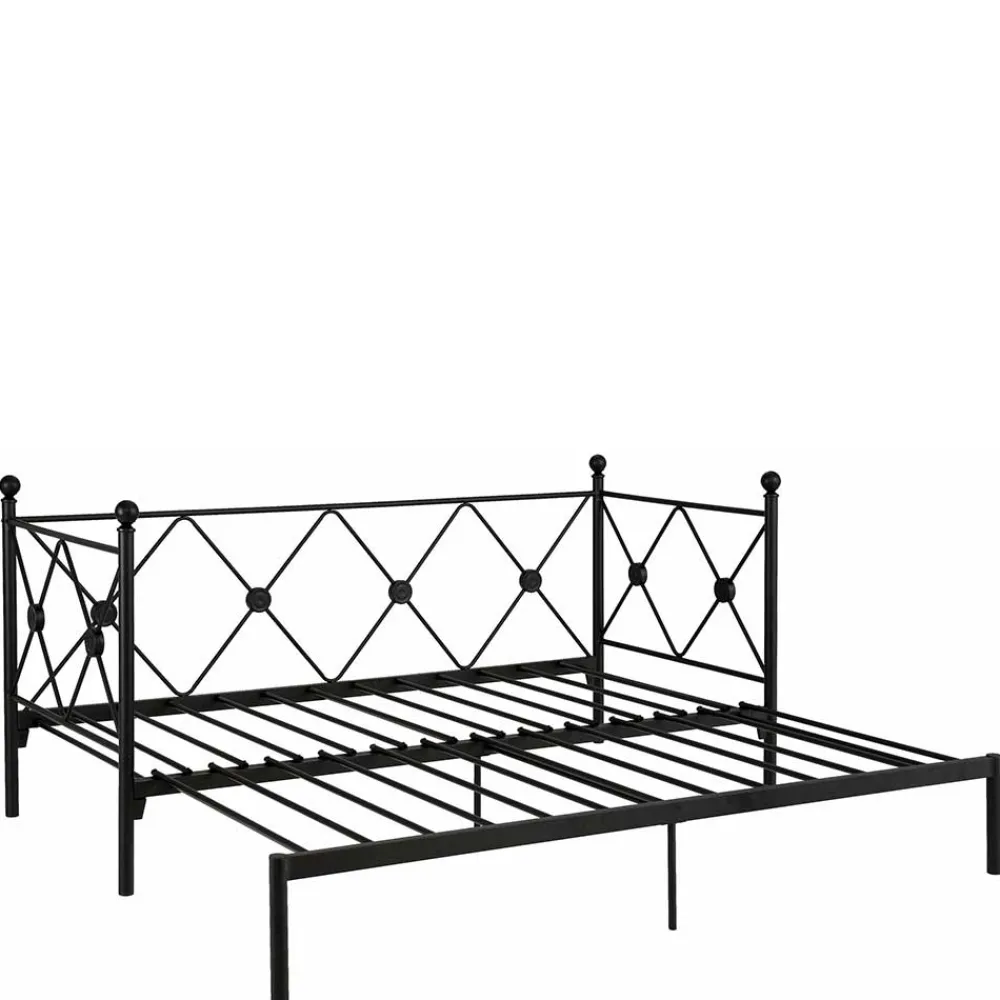 Wohnen Vintage Möbel*Metallbett zum Ausziehen im Vintage Look - Vrony