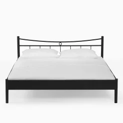 Wohnen Jugendbetten*Metall-Doppelbett Looks in Schwarz (dreiteilig)