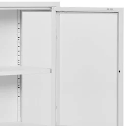 Wohnen Metall-Vitrinen-Kommode in Weiß - Lititia