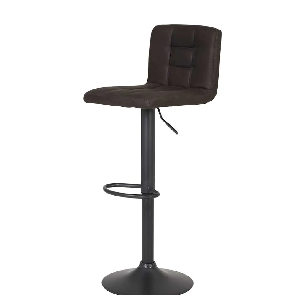 Wohnen Microfaser Barstuhl in Schlammfarben - Cervasius (2er Set)