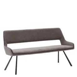 Wohnen Microfaser Esszimmerbank in Hellbraun - Puladium