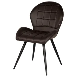 Wohnen Küchenstühle|Esszimmerstühle*Microfaser Küchenstuhl in Anthrazit - Crocodile (2er Set)