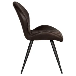 Wohnen Küchenstühle|Esszimmerstühle*Microfaser Küchenstuhl in Anthrazit - Crocodile (2er Set)