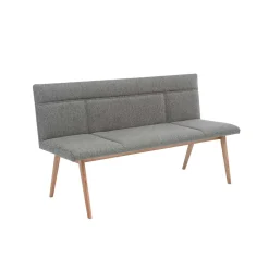 Wohnen Küchenbänke|Esszimmerbänke*Mid Century Esstisch Bank in Grau Webstoff - Tucina
