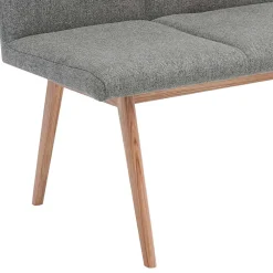 Wohnen Küchenbänke|Esszimmerbänke*Mid Century Esstisch Bank in Grau Webstoff - Tucina