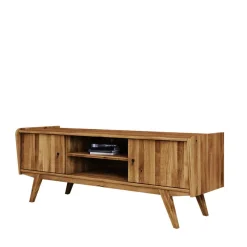 Wohnen Mid Century TV Lowboard aus Wildeiche massiv - Hardus