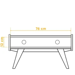 Wohnen Retro Möbel|Sideboards & Kommoden*Midcentury Wildeiche TV Bank mit Fach - Hardus
