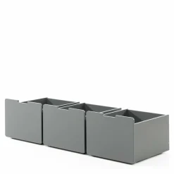 Kinder Wohnen Mini Hochbett mit Absturzsicherung in Grau - Joina