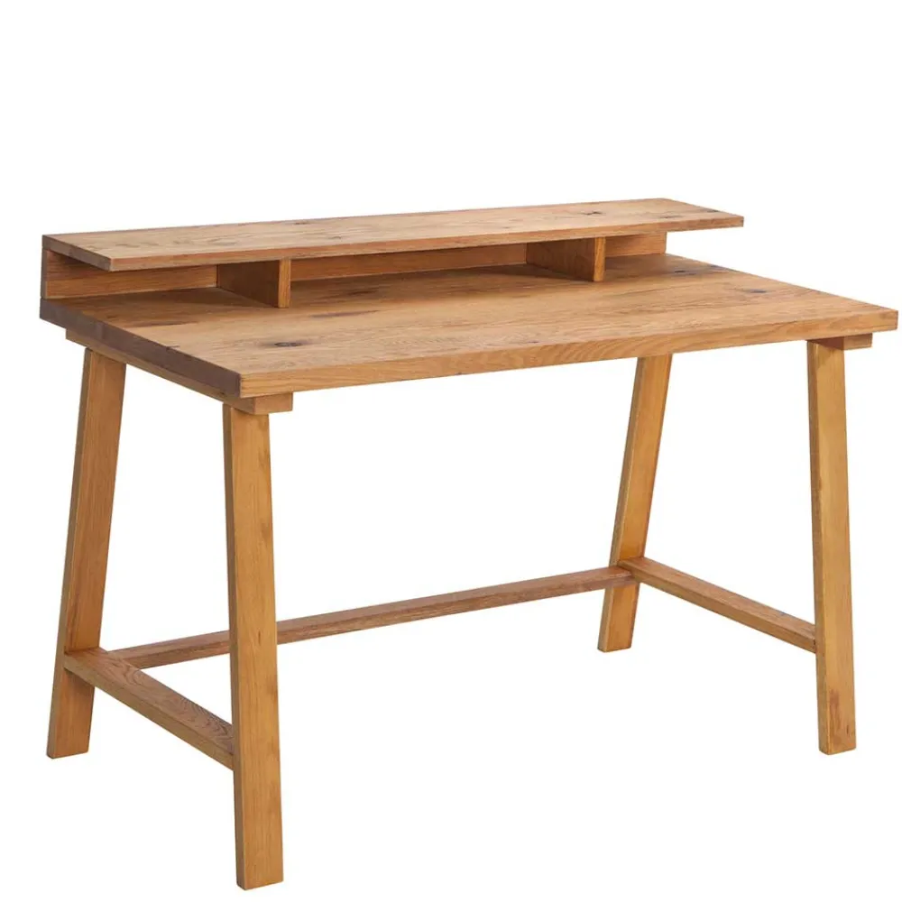 Wohnen Retro Möbel|Bürotische*Minimalistischer Schreibtisch aus Wildeiche - Dalunzio