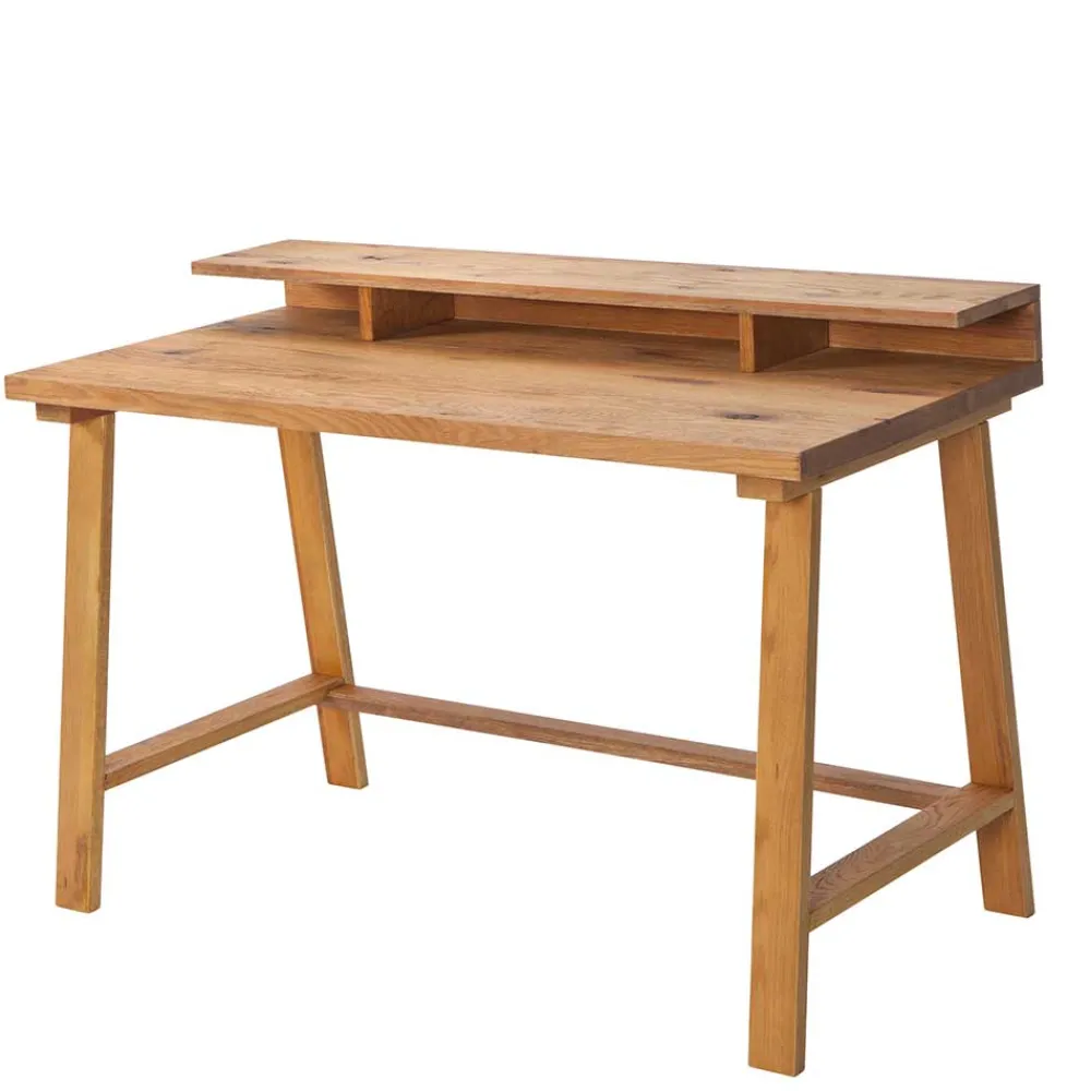 Wohnen Retro Möbel|Bürotische*Minimalistischer Schreibtisch aus Wildeiche - Dalunzio