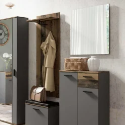 Wohnen Spiegel|Flurspiegel*Minimalistischer Wandspiegel in Anthrazit - Vlatu