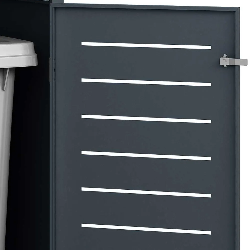 Wohnen Mülltonnenbox*Mülltonnenbox in Anthrazit für zwei Tonnen - Rovert