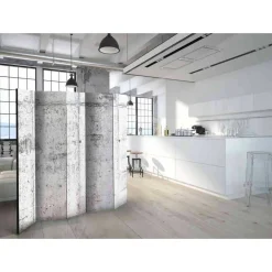 Wohnen Mobiler Raumtrenner im Betonwand Design - Duno