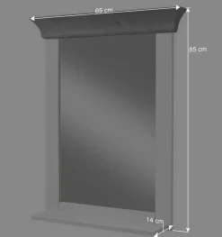 Wohnen Modern Country Frisiertisch Set zweifarbig - Mirandesca (dreiteilig)