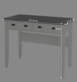 Wohnen Modern Country Frisiertisch Set zweifarbig - Mirandesca (dreiteilig)