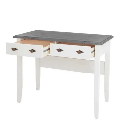 Wohnen Modern Country Frisiertisch Set zweifarbig - Mirandesca (dreiteilig)