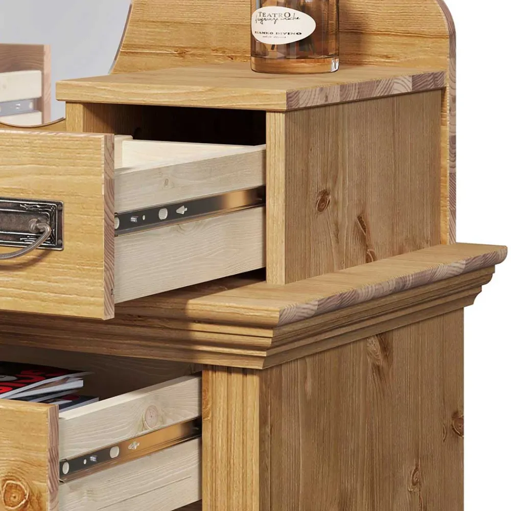 Wohnen Glasmöbel|Schminktische*Modern Country Frisiertisch mit Spiegel - Vocoja