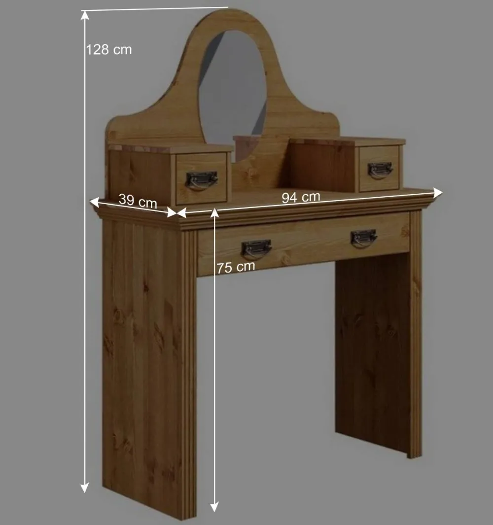 Wohnen Glasmöbel|Schminktische*Modern Country Frisiertisch mit Spiegel - Vocoja