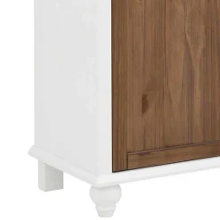 Wohnen Modern Country Highboard in Weiß - Yakos