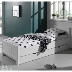 Kinder Wohnen Modern Country Kinderbett in Weiß - Ellen