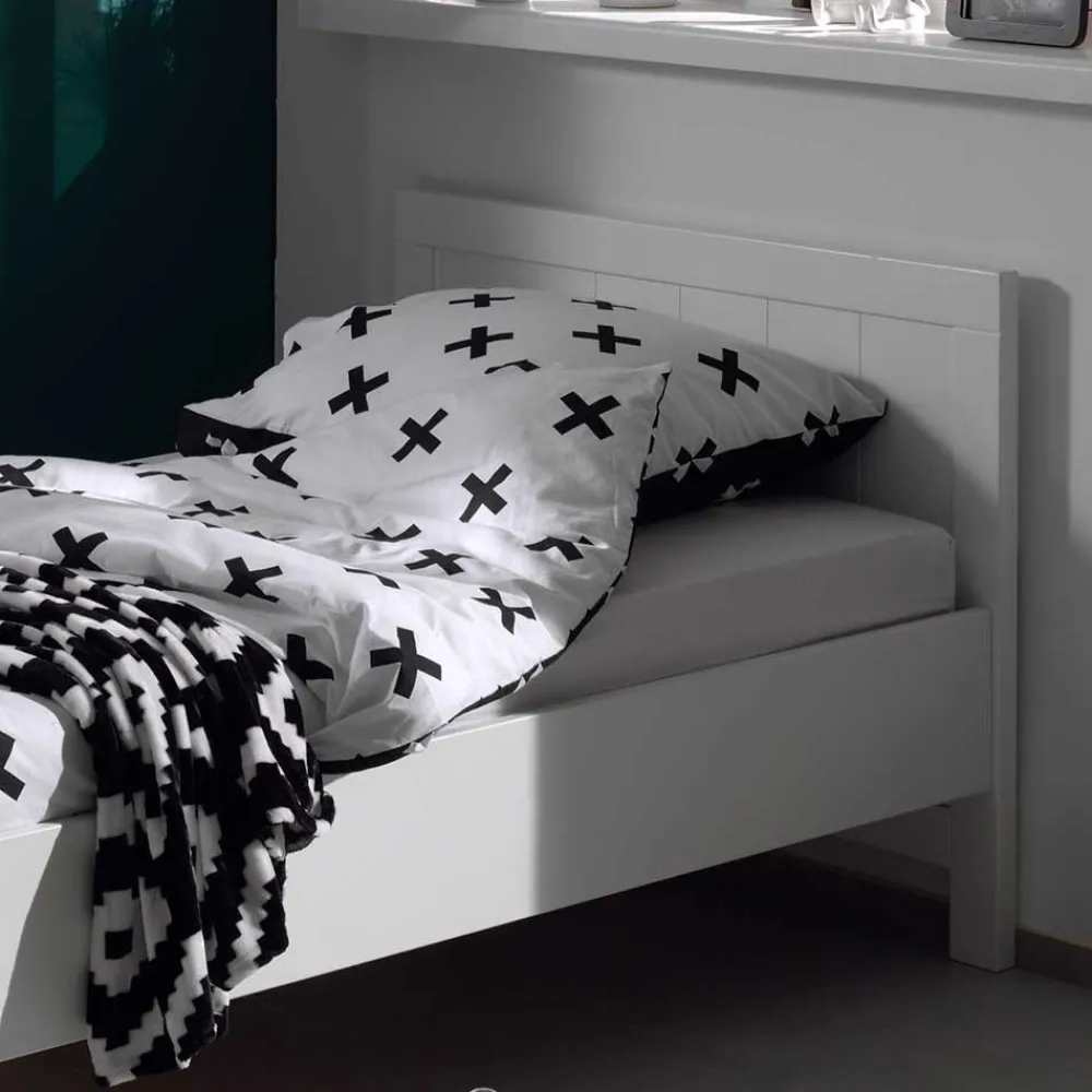 Kinder Wohnen Modern Country Kinderbett in Weiß - Ellen