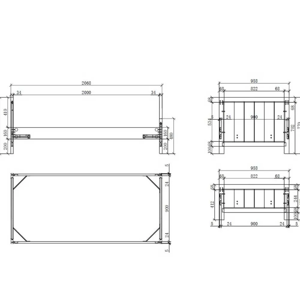 Kinder Wohnen Modern Country Kinderbett in Weiß - Ellen