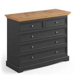 Wohnen Kommoden|Flurkommoden*Modern Country Kommode in Grau & Kiefer - Eromsia