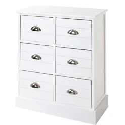 Wohnen Landhausmöbel|Kommoden*Modern Country Kommode in Weiß - Fidono