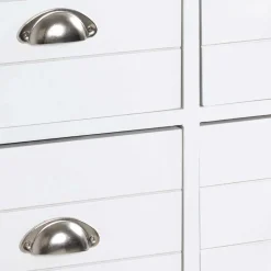 Wohnen Landhausmöbel|Kommoden*Modern Country Kommode in Weiß - Fidono