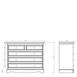 Wohnen Landhausmöbel|Küchenschränke*Modern Country Kommode zweifarbig - Vitablo