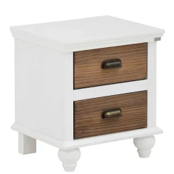 Wohnen Modern Country Nachtkommode in Weiß - Yakos