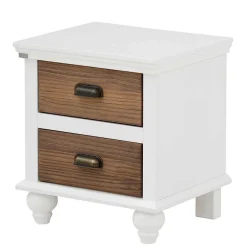 Wohnen Modern Country Nachtkommode in Weiß - Yakos