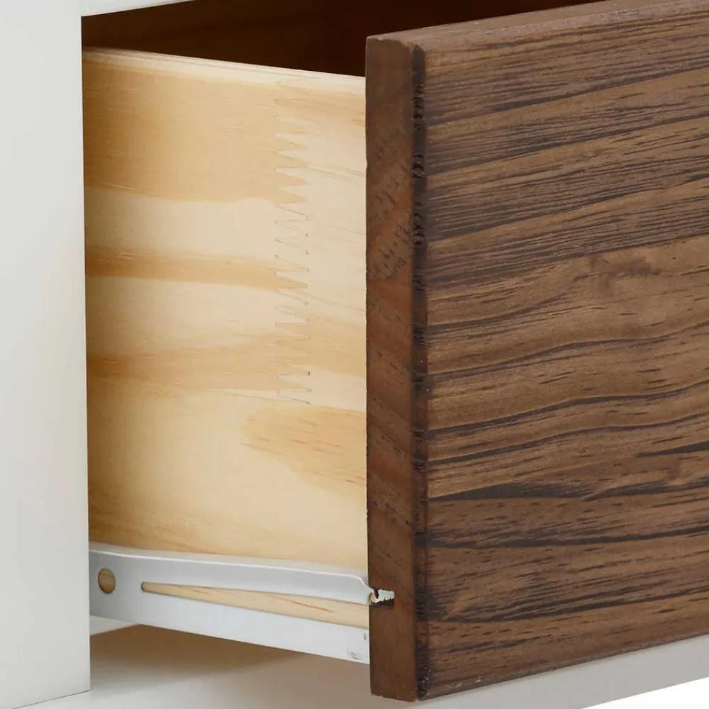 Wohnen Modern Country Nachtkommode in Weiß - Yakos