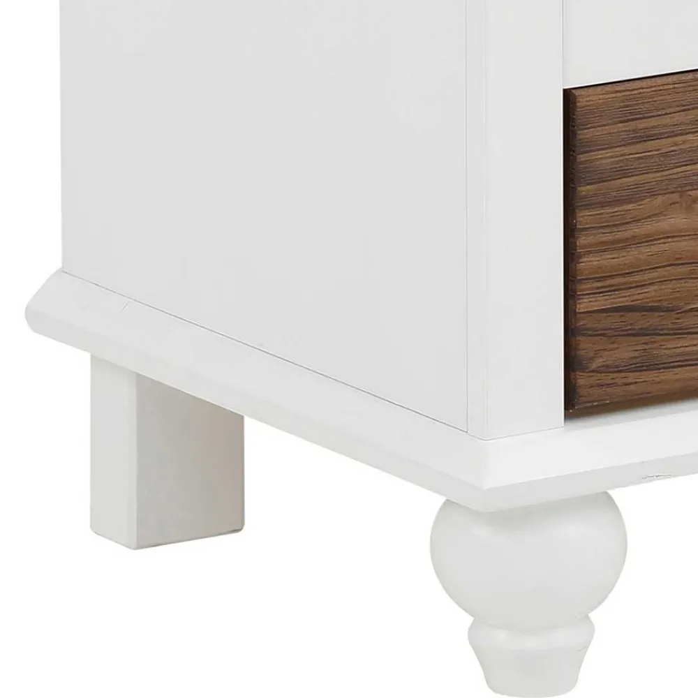 Wohnen Modern Country Nachtkommode in Weiß - Yakos