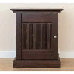 Wohnen Modern Country Nachtschrank in Dunkelbraun - Nauizia