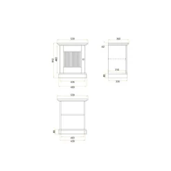 Wohnen Modern Country Nachtschrank in Dunkelbraun - Nauizia