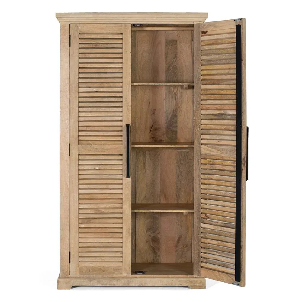 Wohnen Garderobenschränke*Modern Country Schrank mit Lamellentüren - Muray