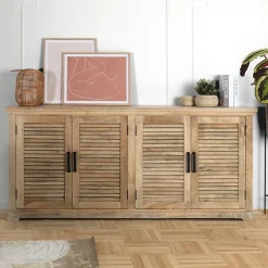 Wohnen Modern Country Sideboard mit Lamellentüren - Muray