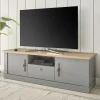 Wohnen Landhausmöbel|Tv & Hifi-Möbel*Modern Country TV Board in Lichtgrau & Eiche - Buleta