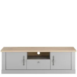 Wohnen Landhausmöbel|Tv & Hifi-Möbel*Modern Country TV Board in Lichtgrau & Eiche - Buleta