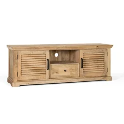 Wohnen Modern Country TV Board mit Lamellentüren - Muray