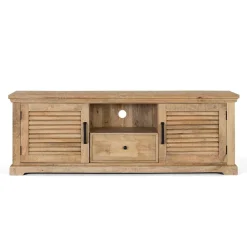 Wohnen Modern Country TV Board mit Lamellentüren - Muray