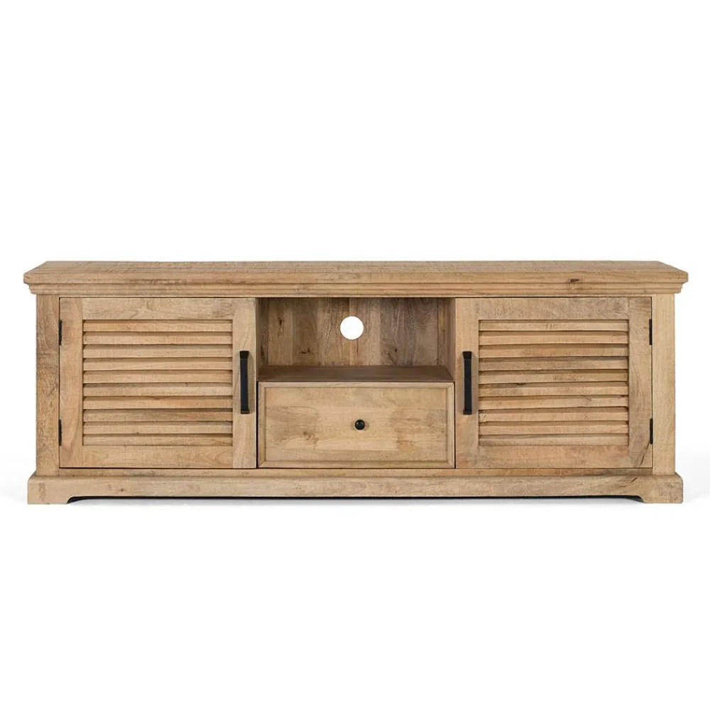 Wohnen Modern Country TV Board mit Lamellentüren - Muray