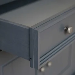 Wohnen Massivholzmöbel|Esszimmer-Vitrinen*Modern Country Vitrinenschrank in Grau & Kiefer - Eromsia