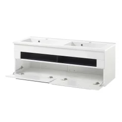 Wohnen Weiße Möbel|Glasmöbel*Moderne Badmöbel im Set - Ingmesan (vierteilig)