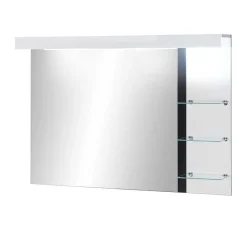 Wohnen Weiße Möbel|Glasmöbel*Moderne Badmöbel im Set - Ingmesan (vierteilig)