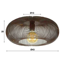 Wohnen Moderne Deckenleuchte in Bronzefarben - Praguera