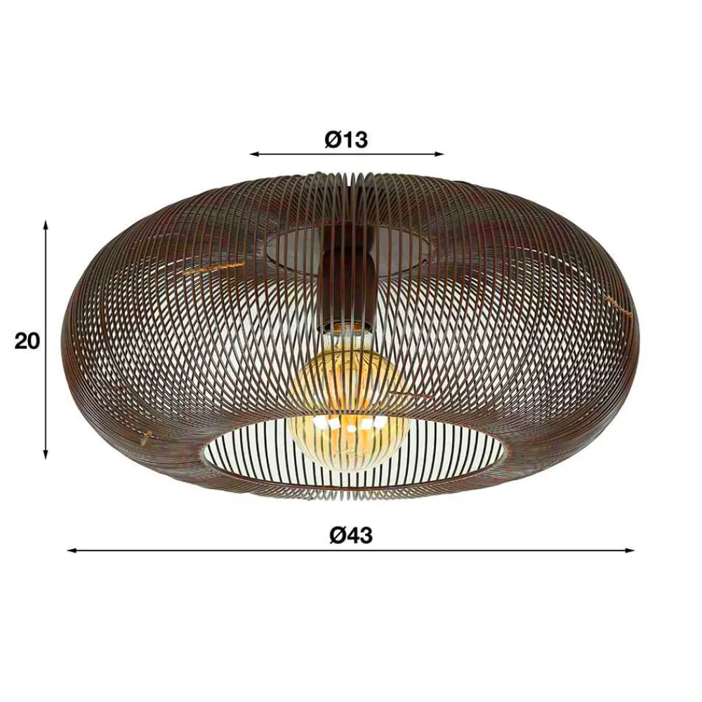 Wohnen Moderne Deckenleuchte in Bronzefarben - Praguera