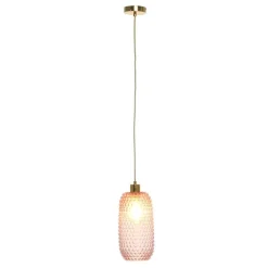 Wohnen Moderne Design Hängeleuchte in Rosa Glas - Abid